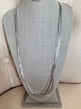 Jules B Flat Herringbone Multi Strand Necklace